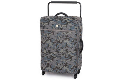 IT Luggage Large Quilted Camo 4 Whee Spinner Suitcase - Grey